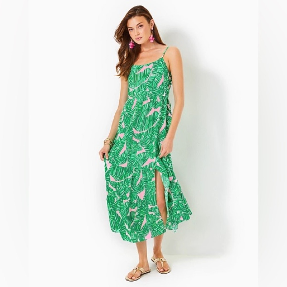 NWT Lilly Pulitzer Teresa dress in Conch Shell Pink Let’s Go Bananas, L